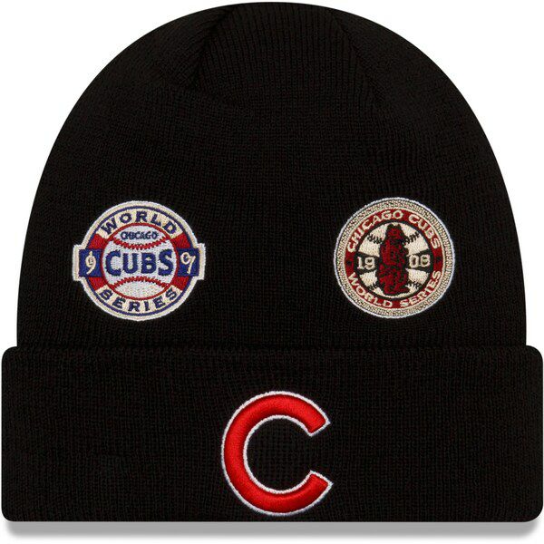 MLB カブス ニットキャップ 優勝記念パッチ Champions Cuffed Knit Hat ニット帽 ニューエラ/New Era ブラック |  セレクション | MLB NBA NFL プロ野球グッズ専門店 公式オンラインストア