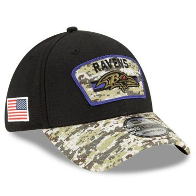 NFL レイブンズ キャップ 2021 サルートトゥサービス Salute To Service 39THIRTY Flex ニューエラ/New Era ブラック カモ 21STSC