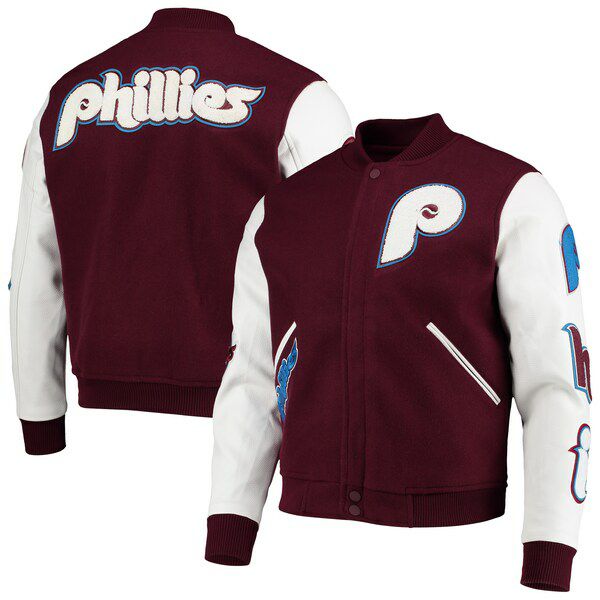 MLB フィリーズ スタジャン Varsity Logo ジャケット フルジップ 