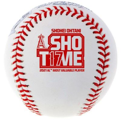 MLB 大谷翔平 エンゼルス ボール 2021 AL MVP受賞記念 最優秀選手 ア・リーグ ケース付き