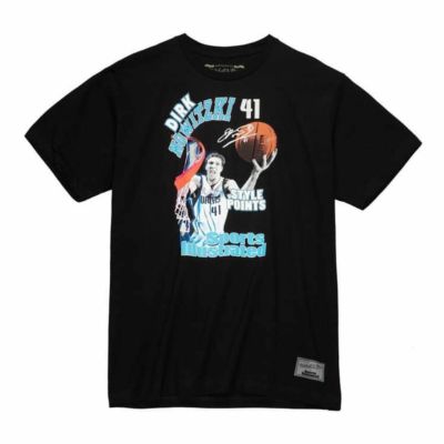 NBA ダーク・ノビツキー マーベリックス Tシャツ レジェンドプレイヤーイラスト ミッチェル＆ネス/Mitchell & Ness ブラック2203MN特集