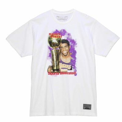 NBA マジック・ジョンソン レイカーズ Tシャツ レジェンドプレイヤーイラスト ミッチェル＆ネス/Mitchell & Ness ホワイト2203MN特集