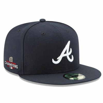 MLB ブレーブス キャップ 2021 ワールドシリーズ 優勝記念 Champions ホームパッチ 59FIFTY Fitted ニューエラ/New Era ネイビー