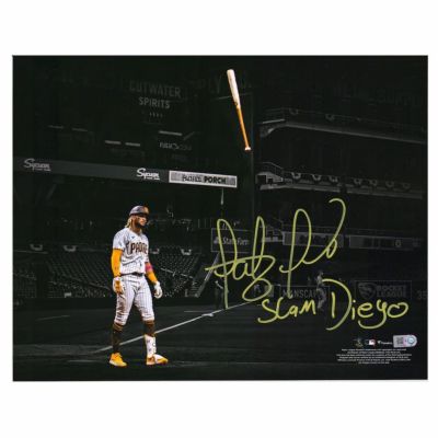 フェルナンド タティス ジュニア 直筆サインフォト パドレス Mlb Authentic Autographed Bat Flip Spotlight Photograph セレクション Mlb Nba Nfl プロ野球グッズ専門店 公式オンラインストア