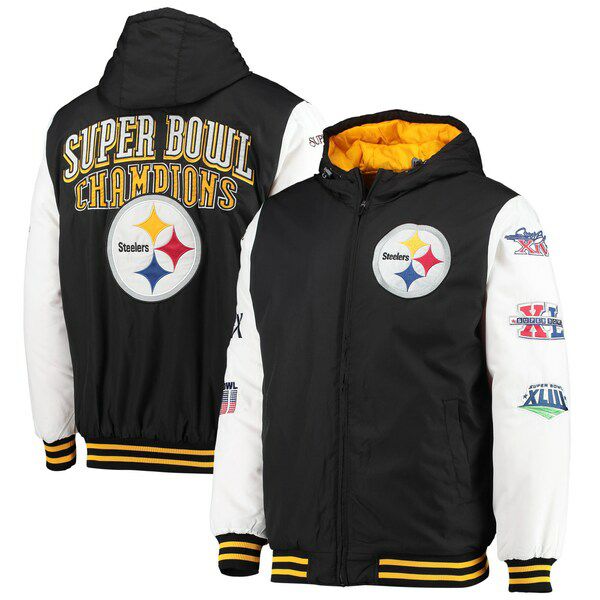 NFL スティーラーズ ジャケット Spike Commemorative Varsity フルジップ Jacket G-III ブラック  2212fsg | セレクション | MLB NBA NFL プロ野球グッズ専門店 公式オンラインストア