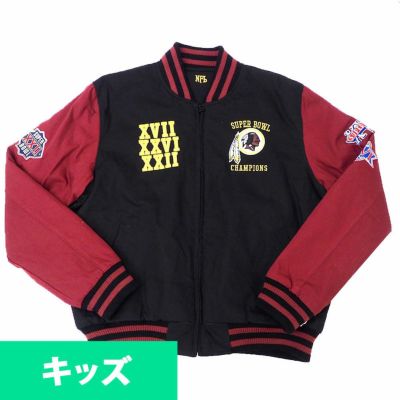NFL レッドスキンズ スタジャン ユース キッズ リバーシブル スーパーボウル優勝 ジャケット アウター G-III ブラック 2212fsg