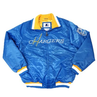 NFL チャージャース スタジャン キルト ライン フロント ジップ