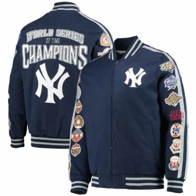 MLB ヤンキース スタジャン ワールドチャンピオン バーシティ ジャケット アウター G-III ネイビー 2212msg