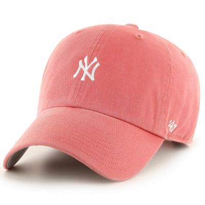 MLB ヤンキース キャップ ベースランナー クリーンナップ カーブバイザー 帽子 ハット  47 Brand ピンク