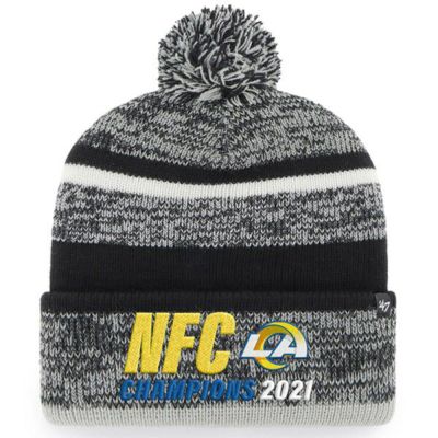 NFL ラムズ ニットキャップ 2021 NFC カンファレンス 優勝記念 Champions Northward Cuffed 47 Brand ブラック