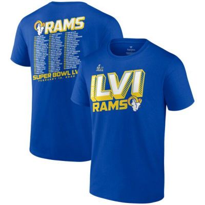 NFL ラムズ Tシャツ 第56回 スーパーボウル 進出記念 Super Bowl LVI Bound Tilted Roster ロイヤル