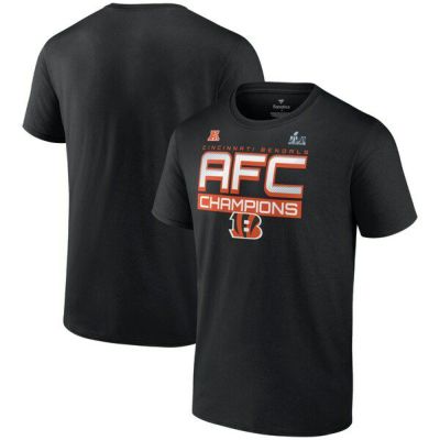 NFL ベンガルズ Tシャツ 2021 AFC カンファレンス 優勝記念 Champions Iconic Slant ブラック
