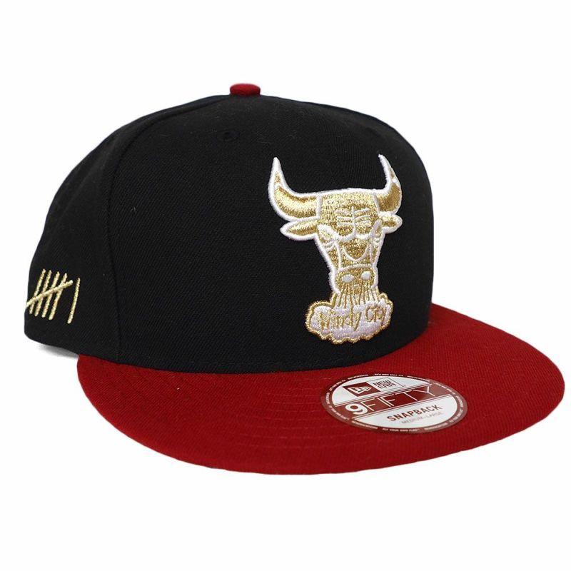 NBA シカゴ・ブルズ キャップ ワールドチャンピオン スナップバック CHAMPS-HASH SNAPBACK 帽子 ニューエラ/New Era  ブラック | セレクション | MLB NBA NFL プロ野球グッズ専門店 公式オンラインストア