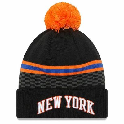 NBA ニックス ニットキャップ シティエディション ポム 2022 CITY EDITION Pom Knit 帽子 ニューエラ/New Era ブラック