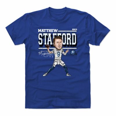 NFL マシュー・スタッフォード ラムズ Tシャツ Cartoon WHT T-shirt 500level ロイヤルブルー