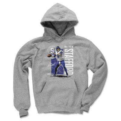 NFL マシュー・スタッフォード ラムズ パーカー Los Angeles R Vintage WHT Hoddie フーディー 500level グレー