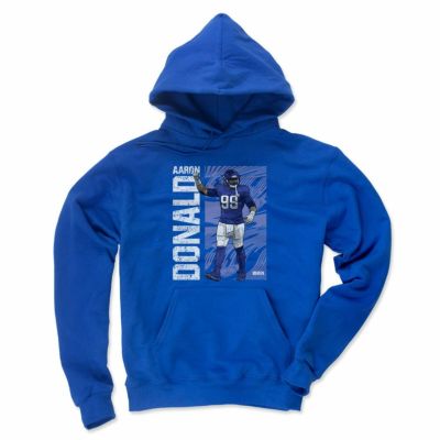 NFL アーロン・ドナルド ラムズ パーカー Los Angeles R Player Name WHT Hoddie フーディー 500level ロイヤルブルー
