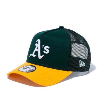 MLB アスレチックス メッシュキャップ 9FORTY A-Frame トラッカー メッシュ Cap ニューエラ/New Era ダークグリーン ゴールド【nejp】