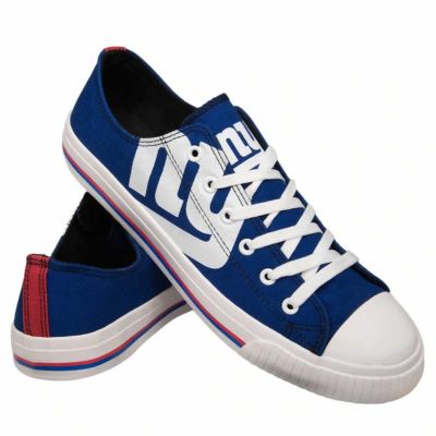 NFL ジャイアンツ シューズ ビッグロゴ キャンパス スニーカー Low Top Big Logo Canvas Shoes Forever Collectibles ロイヤル