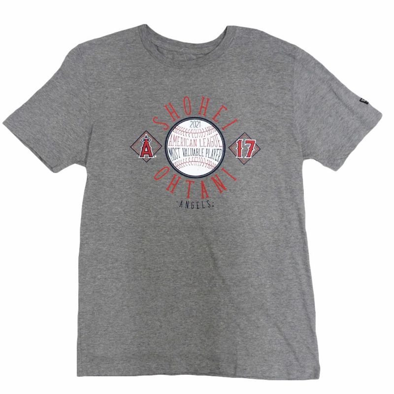 MLB 大谷翔平 エンゼルス Tシャツ 2021 アメリカンリーグ MVP 最優秀選手 America League Tee ニューエラ/New  Era グレー | セレクション | MLB NBA NFL プロ野球グッズ専門店 公式オンラインストア