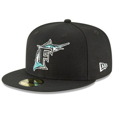 MLB マーリンズ 帽子 クーパーズタウン Cooperstown Collection Logo 59FIFTY Fitted ニューエラ/New Era ブラック