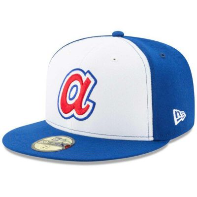 MLB ブレーブス 帽子 クーパーズタウン Cooperstown Collection Logo 59FIFTY Fitted ニューエラ/New Era White/Royal