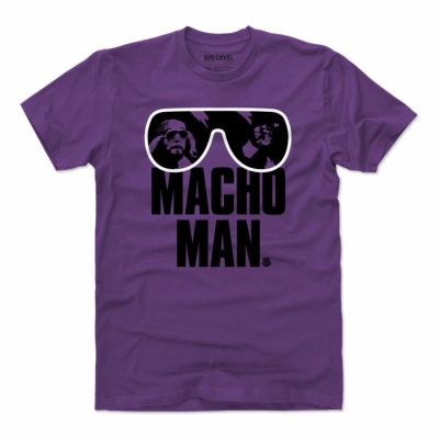 WWE ランディ・サベージ Tシャツ Legends Macho Man Shades  500Level パープル