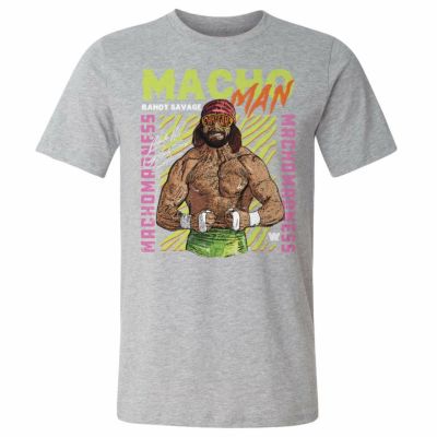 WWE ランディ・サベージ Tシャツ Legends Macho Man Madness  500Level ヘザーグレー
