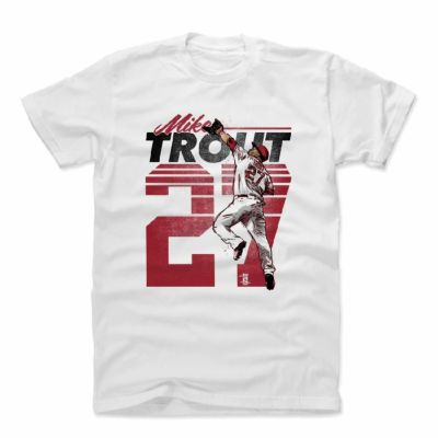 MLB マイク・トラウト エンゼルス Tシャツ Retro R T-Shirt 500Level ホワイト