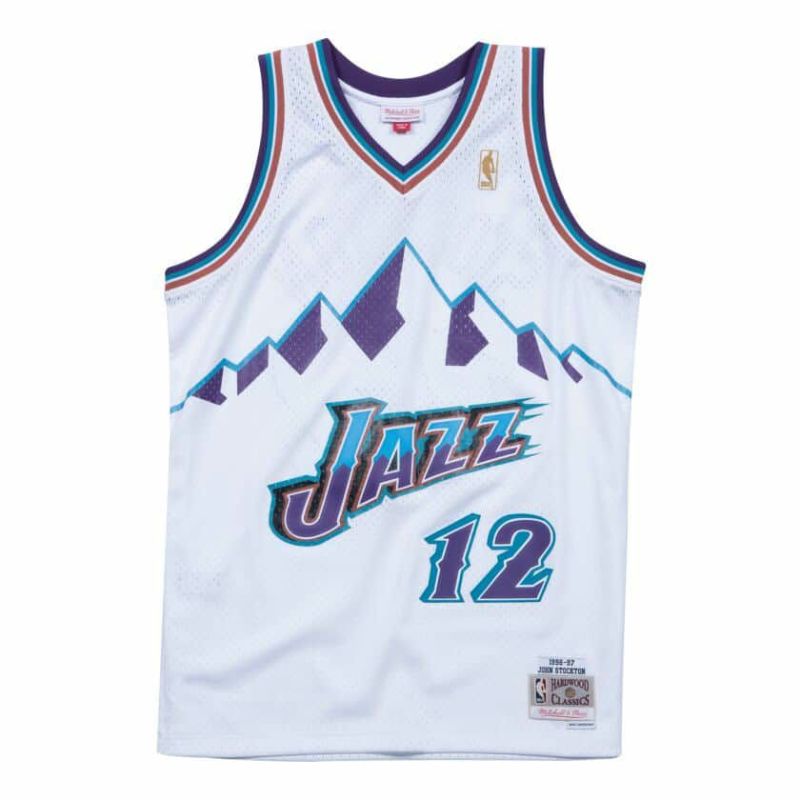 入手困難 adidas NBA ユタ ジャズ ジョンストックトン ユニフォーム ミッチェルアンドネス（MITCHELL & NESS） スウィングマン