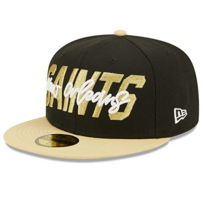 NFL セインツ キャップ ドラフト 2022 Draft オンステージ 59FIFTY Fitted ニューエラ/New Era ブラック/ゴールド