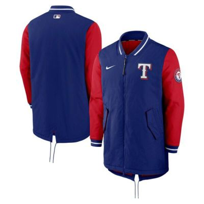 MLB レンジャーズ ジャケット 2022 選手着用 オーセンティックコレクション ダグアウト Jacket ナイキ/Nike Deep Royal Blue/Sport Red