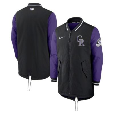 MLB ロッキーズ ジャケット 2022 選手着用 オーセンティックコレクション ダグアウト Jacket ナイキ/Nike Black/Court Purple