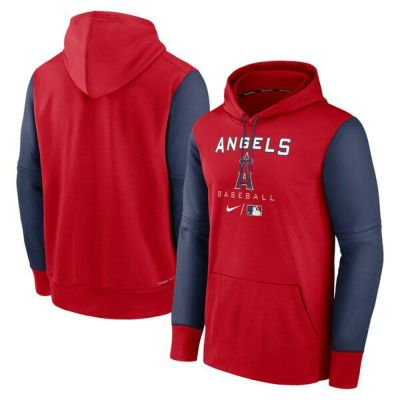 MLB エンゼルス パーカー 2022 選手着用オーセンティックコレクション Therma フーディー ナイキ/Nike Sport Red/Midnight Navy