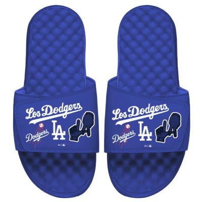 LAロゴ付き青サンダル Dodgers LAロゴ付き青サンダル Dodgers