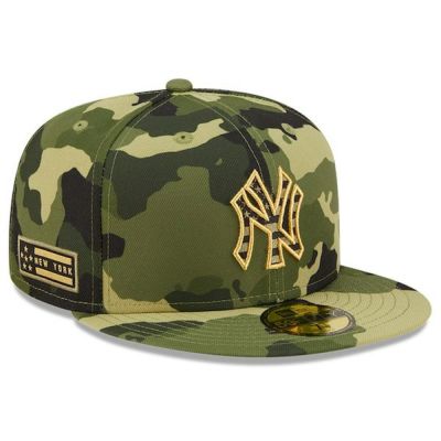 MLB ヤンキース キャップ 2022 アームドフォースデー Armed Forces Day On-Field 59FIFTY Fitted ニューエラ/New Era カモ