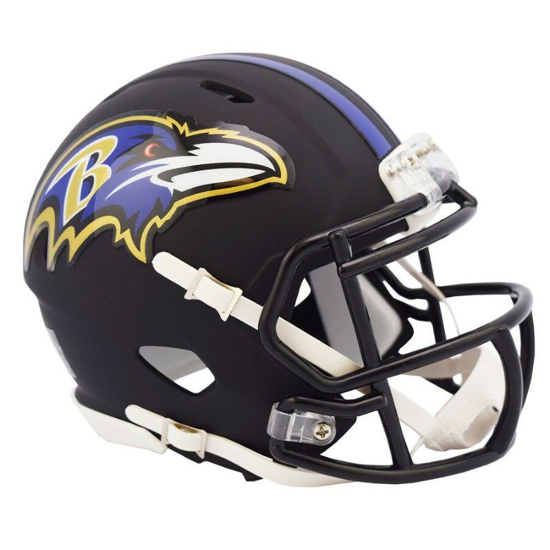 NFL レイブンズ ミニヘルメット Black Matte Alternate Speed Mini Football Helmet Riddell  | セレクション | MLB NBA NFL プロ野球グッズ専門店 公式オンラインストア