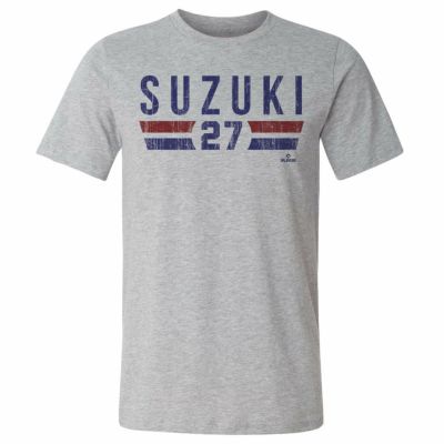 MLB 鈴木誠也 カブス Tシャツ Chicago C Font 500Level ヘザーグレー