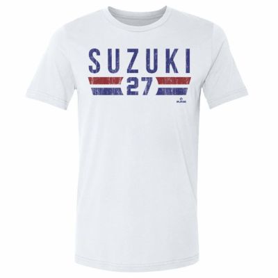 MLB 鈴木誠也 カブス Tシャツ Chicago C Font 500Level ホワイト 23wbsf