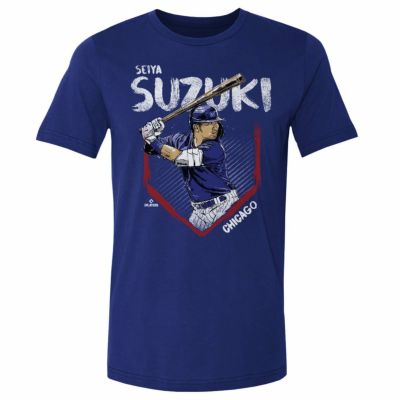 MLB 鈴木誠也 カブス Tシャツ Chicago C Base WHT 500Level ロイヤルブルー 23wbsf
