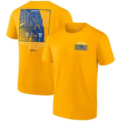 NBA ウォリアーズ Tシャツ ウエスタンカンファレンス優勝記念 Balanced Attack Roster T-Shirt Fanatics Branded ゴールド
