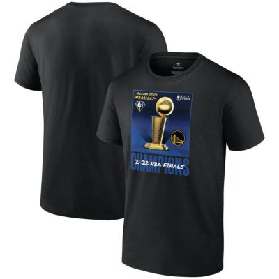 NBA ウォリアーズ Tシャツ NBAファイナル2022 優勝記念 Champions 75周年 Jumper Trophy T-Shirt Fanatics ブラック
