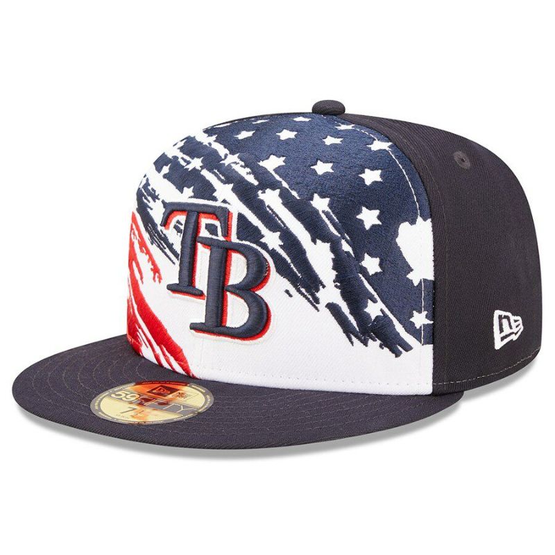 MLB タンパベイ・レイズ キャップ 2022 独立記念日 4th of July On-Field 59FIFTY Fitted ニューエラ/New  Era ネイビー | セレクション | MLB NBA NFL プロ野球グッズ専門店 公式オンラインストア