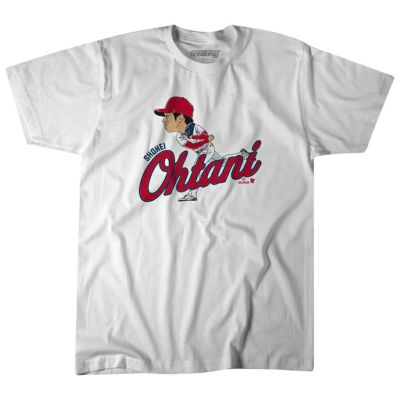 【海外限定版】MLB 大谷翔平 エンゼルス Tシャツ カリカチュア Caricature T-Shirt BreakingT ホワイト 23wbsf