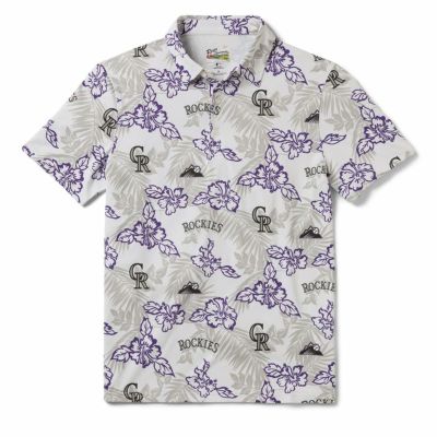 MLB ロッキーズ ポロシャツ ハワイアン PUA PERFORMANCE POLO レインスプーナー Reyn Spooner ホワイト