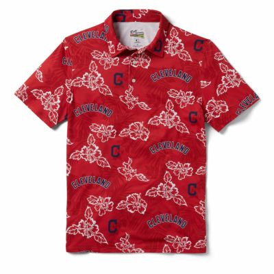 MLB ガーディアンズ ポロシャツ ハワイアン PUA PERFORMANCE POLO レインスプーナー Reyn Spooner レッド