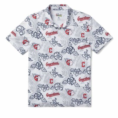 MLB ガーディアンズ ポロシャツ ハワイアン PUA PERFORMANCE POLO レインスプーナー Reyn Spooner ホワイト