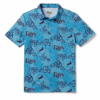 MLB タンパベイ・レイズ ポロシャツ ハワイアン PUA PERFORMANCE POLO レインスプーナー Reyn Spooner ライトブルー