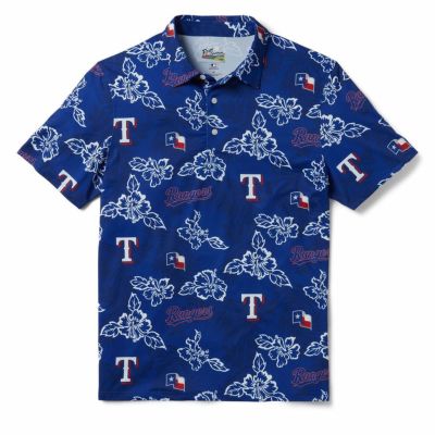MLB レンジャーズ ポロシャツ ハワイアン PUA PERFORMANCE POLO レインスプーナー Reyn Spooner ネイビー