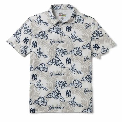 MLB ヤンキース ポロシャツ ハワイアン PUA PERFORMANCE POLO レインスプーナー Reyn Spooner ホワイト